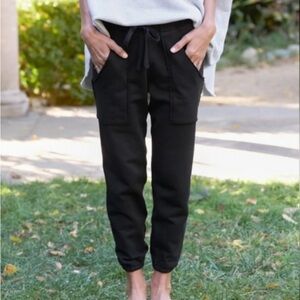 Frank & Eileen Black Cargo Drawstring Joggers